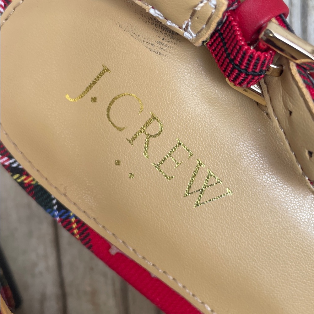 LIKE NEW: J.Crew Tartan Low-Heel Slingback Shoes Size 7.5 - Picture 6 of 13